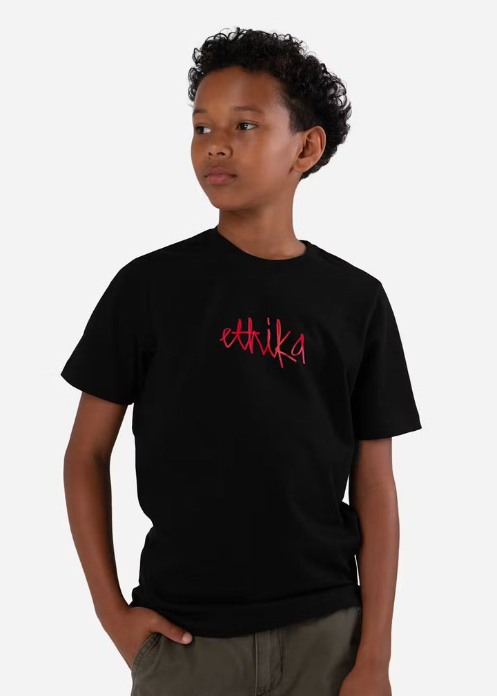 Boys Ethika Sig Tee Black