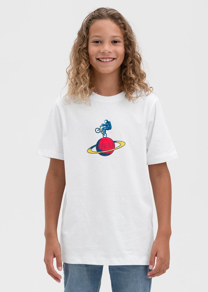 Boys Astro Wheelie Tee - White