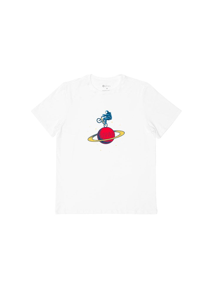 Boys Astro Wheelie Tee - White