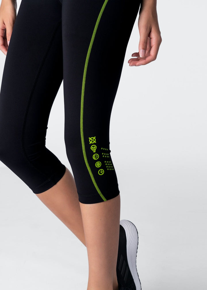 Subzero Green/Black 3/4 Tights