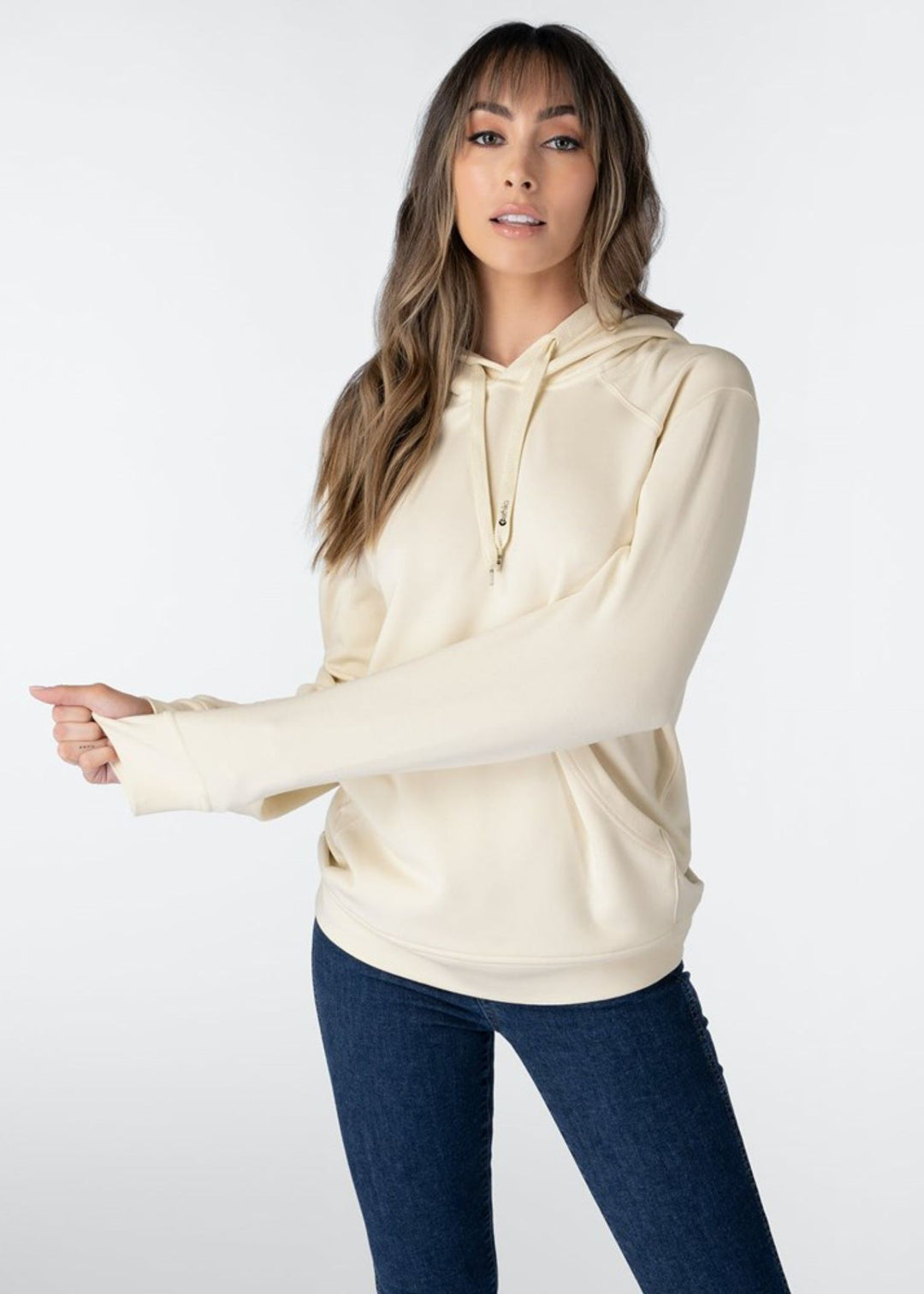 Womens Pullover Hoodie - Cream