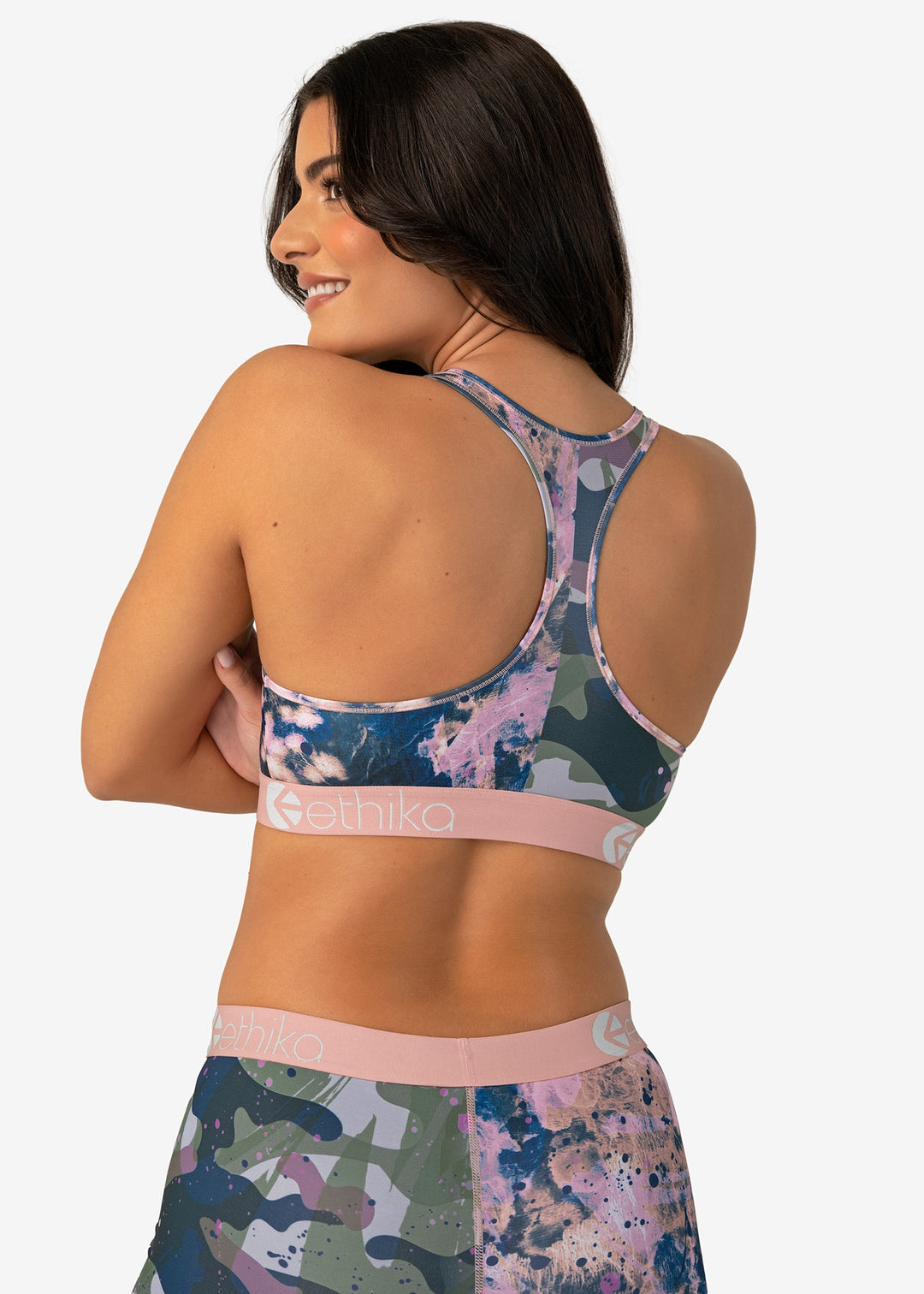 Upcycled Camo Sports Bra