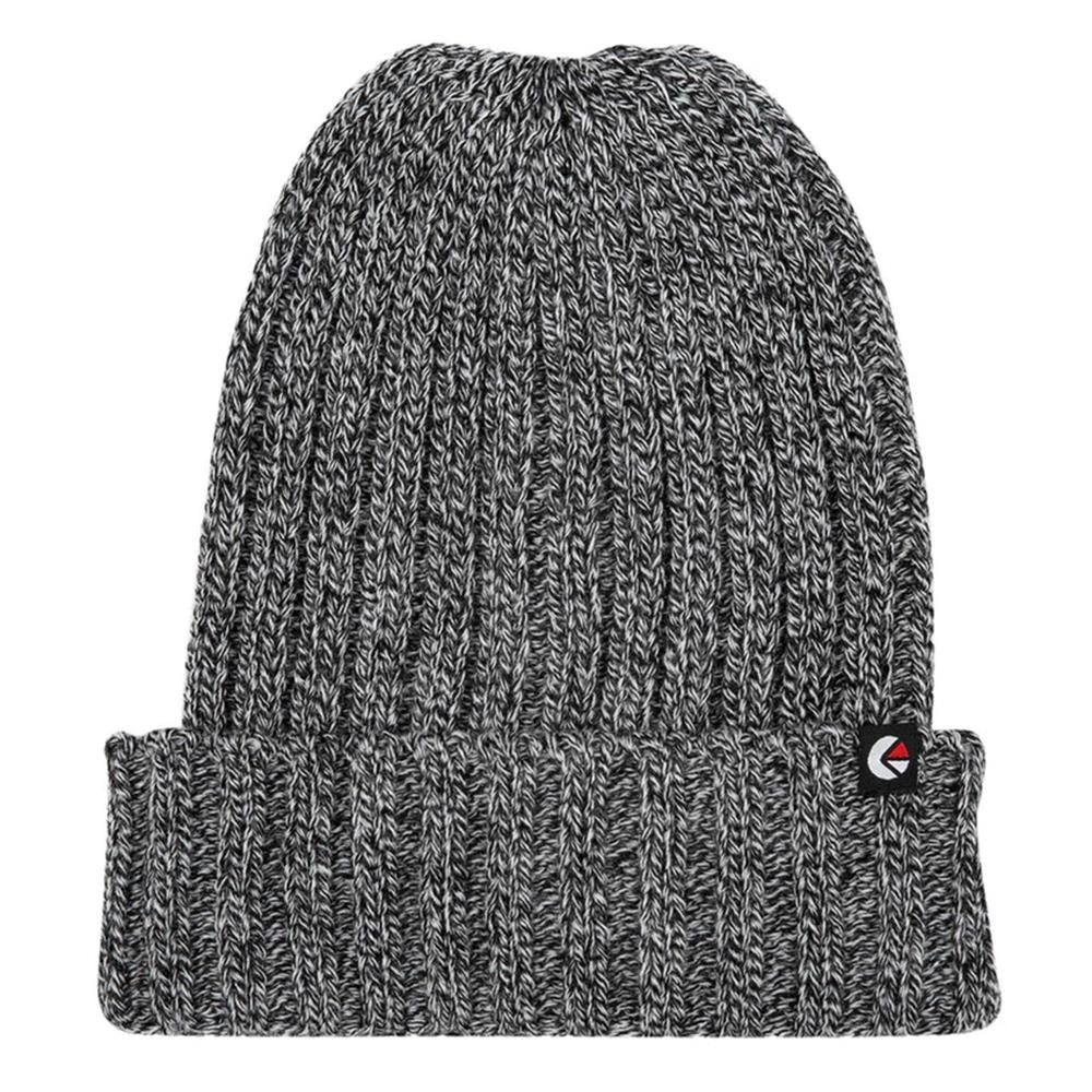 Ribbed Fold Beanie Heather Grey