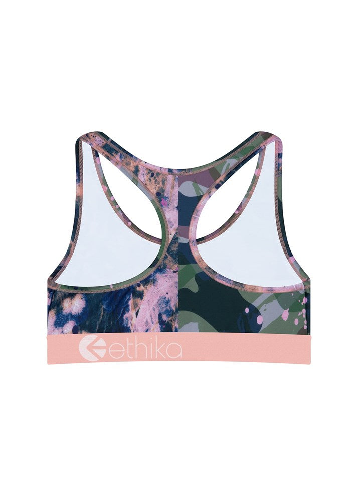 Upcycled Camo Girls Sports Bra