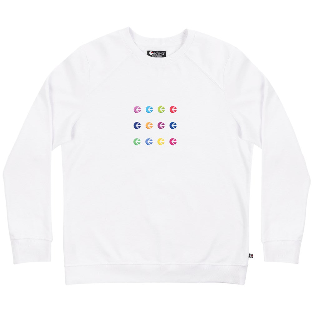 Womens Sweatshirt - Ethika Poetry - White