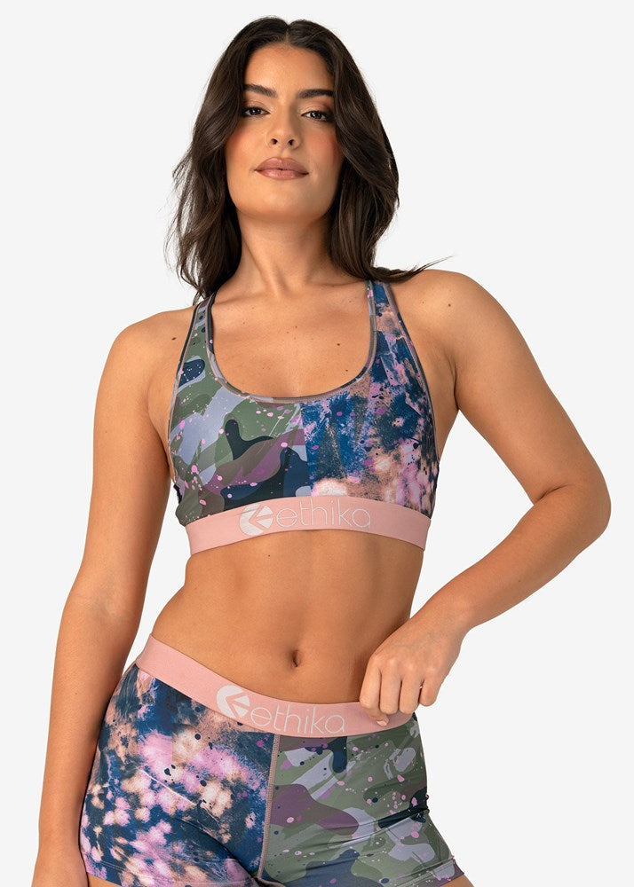 Upcycled Camo Sports Bra