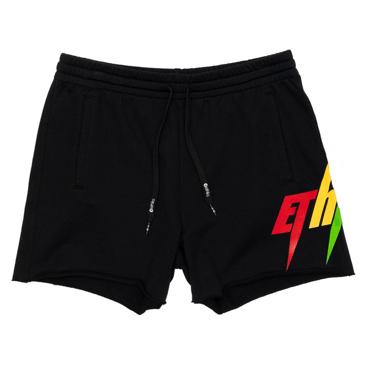 Womens Ethika Bolt Raw Edge Short - Black